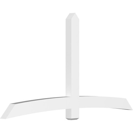 Ekena Millwork Bellingham Architectural Grade PVC Gable Bracket, 96"W x 52"H x 4"D x 6"F, 13/12 Pitch GBP096X52X0406BEL00
